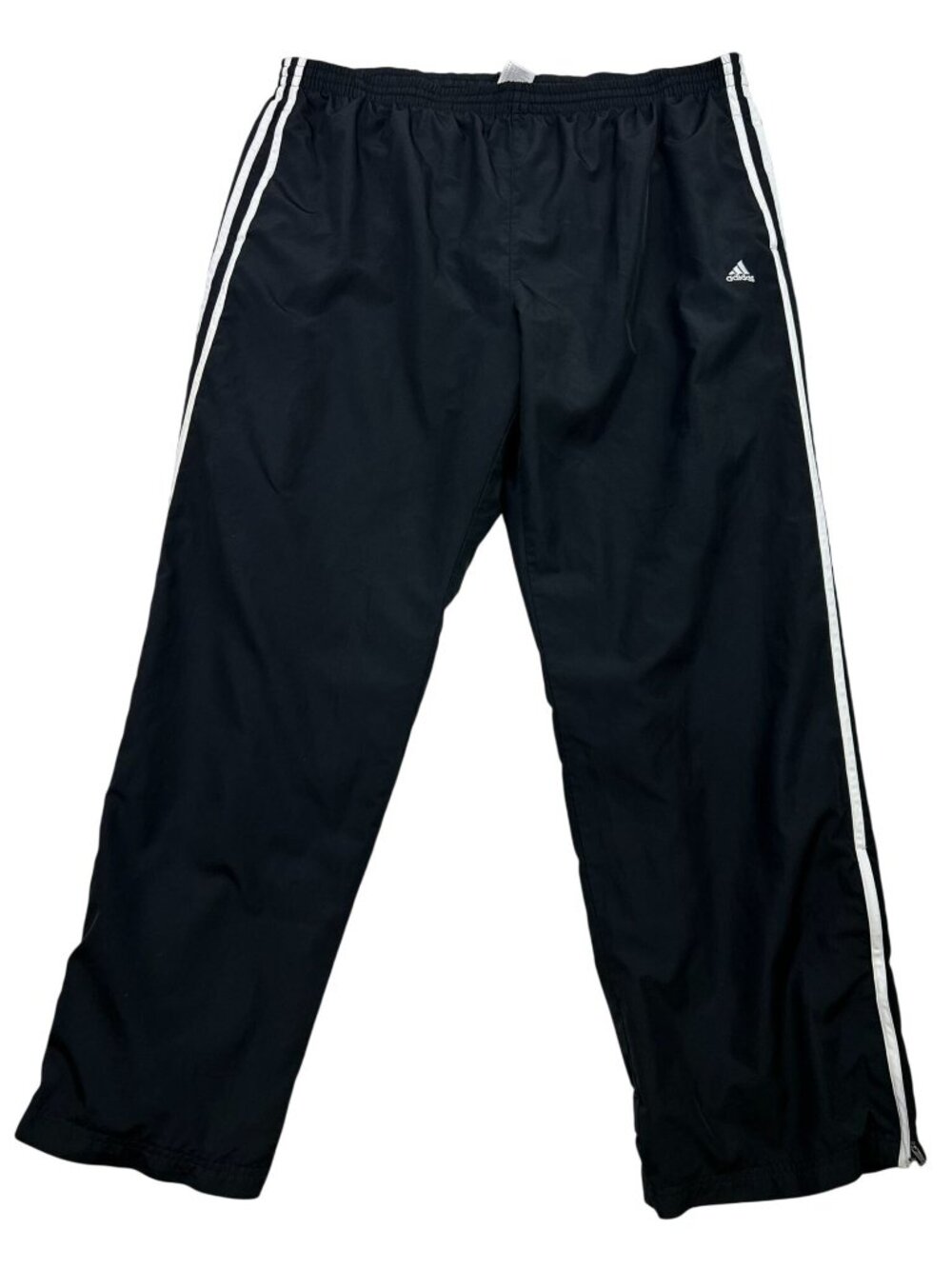 Adidas Men Straight Leg Elastic Waist Pull On Athletic Tracksuit Pants 2XL Black